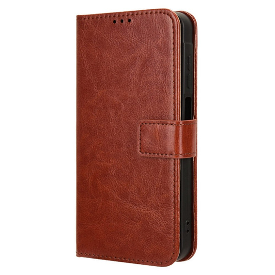 Cu clapetă pentru Samsung Galaxy M55 5G, Crazy Horse Wallet, maro