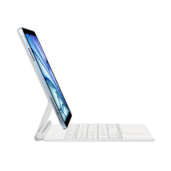 Husă de tastatură pentru iPad Air 13" 2024, Magnetic Keyboard Touchpad, alb
