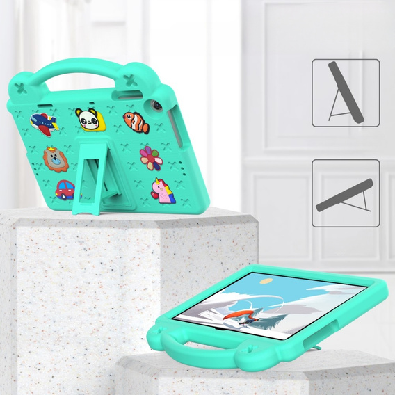 Husă pentru copii pentru Lenovo Tab M10 10.1 Gen 3 TB-328FU/TB-328XU, Cute Patterns, cu suport, verde