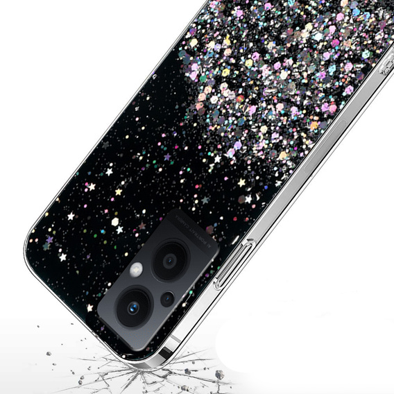 Huse pentru Oppo Reno7 Lite 5G, Glittery, negru