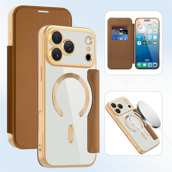 Carcasă RFID Wallet MagSafe flip cu protecție pentru camera foto pentru iPhone 17 Pro Max
