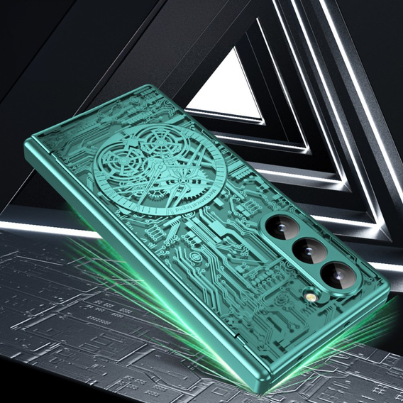 Husă pentru Samsung Galaxy Z Fold6 5G, Mechanical Legend, verde