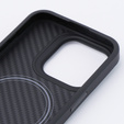 Husă pentru iPhone 15 Pro, Aramid Fiber Cover, negru