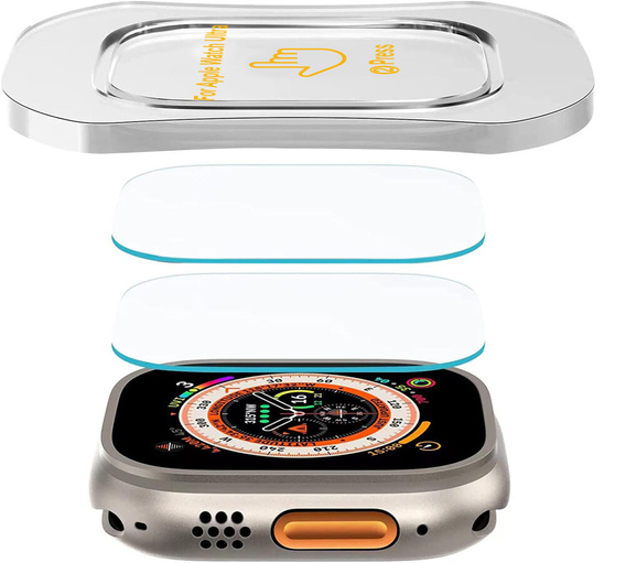 2x sticlă călită cu cadru de montare ERBORD pentru Apple Watch Ultra 1/2/3 49mm