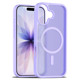 Carcasă Matt pentru iPhone 17, pentru MagSafe, violet translucid