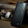 Carcasă flip CASEME pentru Samsung Galaxy A34 5G, Waxy Textured, negru