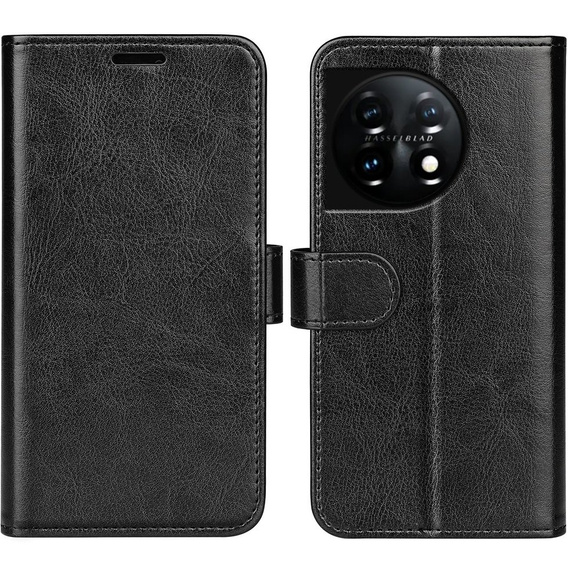 Cu clapetă pentru OnePlus 11 5G, Wallet Case, negru