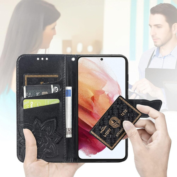 Cu clapetă pentru Oppo Reno 11F 5G, Butterfly, negru