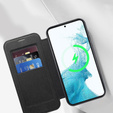 Cu clapetă pentru Samsung Galaxy S23, Wallet, MagSafe, negru
