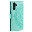 Cu clapetă pentru Samsung Galaxy S23 FE, Mandala, verde