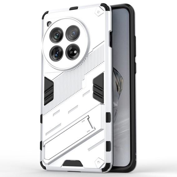 Husa pentru OnePlus 12 5G, Military kickstand, alb