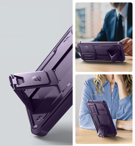 Husă blindată pentru Samsung Galaxy S25+ Plus, Dexnor Full Body (Two Frames), violet