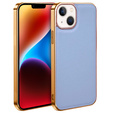 Huse pentru iPhone 14 Plus, Cowhide Leather, albastru