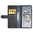 Husa cu clapetă pentru OnePlus 12 5G, Split Leather, negru