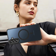 Carcasă Matt pentru Samsung Galaxy A17 5G, pentru MagSafe, negru translucid