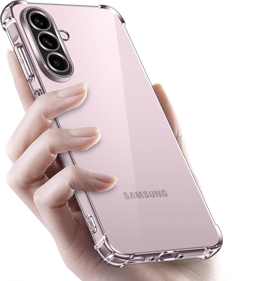 Carcasă pentru Samsung Galaxy A56, Erbord Dropproof, transparentă + Sticlă