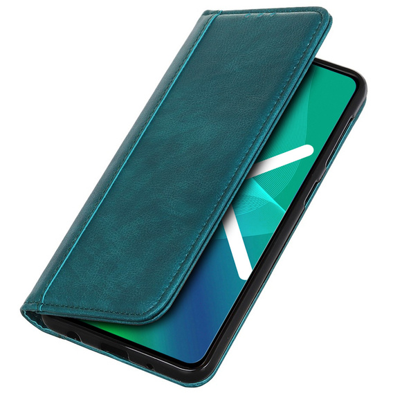 Husa cu clapetă pentru Samsung Galaxy A34 5G, Split Leather, verde