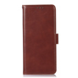 Cu clapetă pentru T Phone 3 5G, Crazy Horse Wallet, maro