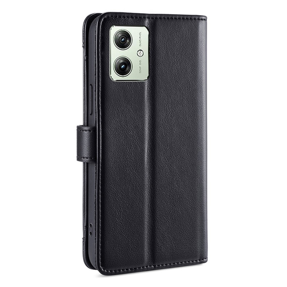 Cu clapetă pentru Motorola Moto G54 5G, Wallet Zipper Pocket, negru