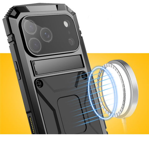 Husă R-JUST cu suport și sticlă încorporată pentru iPhone 17 Pro