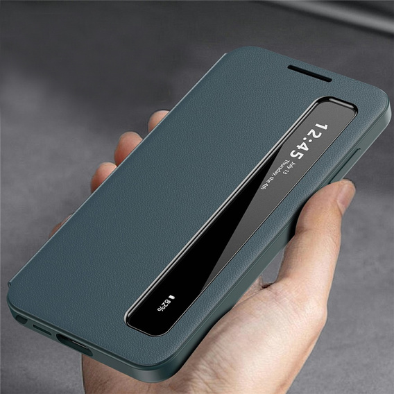 Husă din piele cu fereastră Smart View pentru Samsung Galaxy S26 Ultra