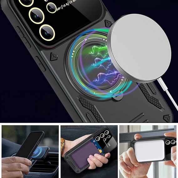 Husă blindată pentru Realme 12 Pro 5G / 12 Pro+ 5G, Magnetic Ring, negru