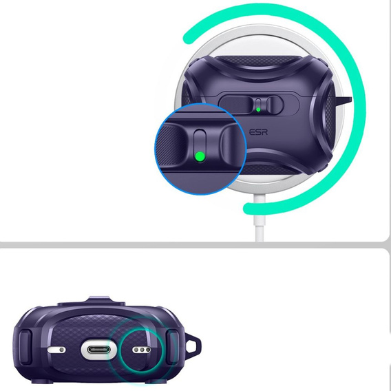 Husă ESR Cyber FlickLock MagSafe pentru căști Apple AirPods Pro 3