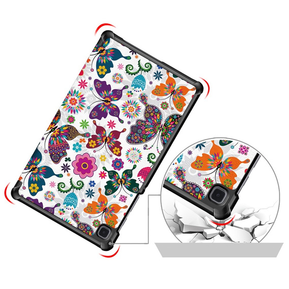 Husă pentru Samsung Galaxy Tab A7 Lite, Smartcase, Butterfly