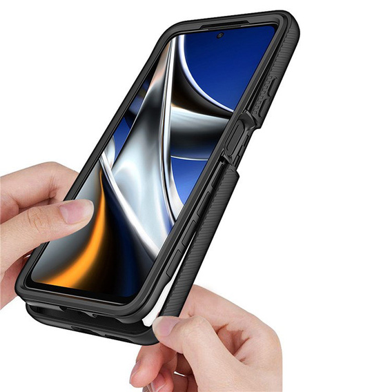 Carcasă pentru Xiaomi Poco X4 Pro 5G, Shockproof, cu folie, albastru