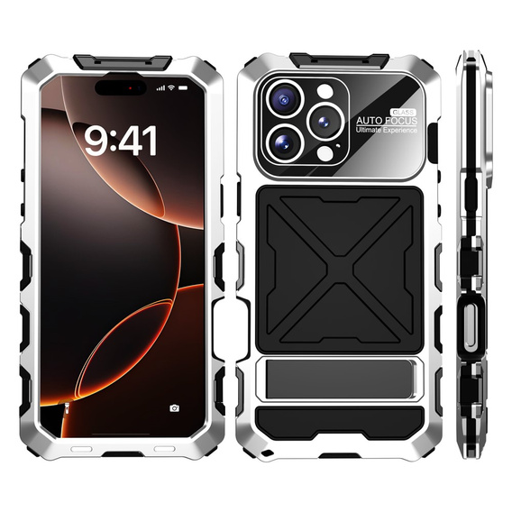 Husă blindată pentru iPhone 16 Pro, R-JUST, de argint