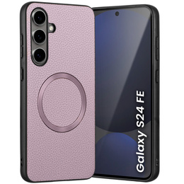 Huse pentru Samsung Galaxy S24 FE, Leather Hybrid MagSafe, violet