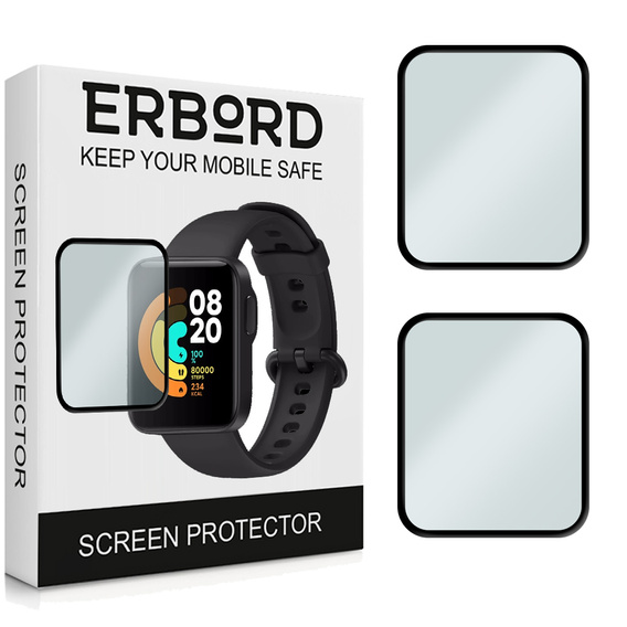 2x ERBORD Hybrid Glass pentru Xiaomi Redmi Watch 2 Lite