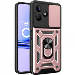 Husă blindată pentru Realme C53 4G, CamShield Slide, roz rose gold