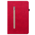 Husa pentru Samsung Galaxy Tab A7 Lite, Wallet Pen Slot, roșu