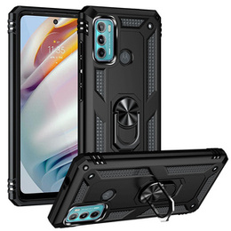 Husă blindată pentru Motorola Moto G60, Nox Case Ring, negru