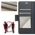 Husă pentru Xiaomi 15, ERBORD Glossy Litchi, portofel cu clapetă, negru