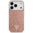 Husă GUESS Glitter Triangle Logo MagSafe pentru iPhone 17 Pro
