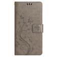 Cu clapetă pentru Xiaomi Redmi Note 13 Pro+, Butterfly, gri