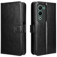 Cu clapetă pentru Oppo A5 5G / A5m, Crazy Horse Wallet, negru