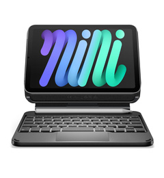 Husă cu tastatură pentru iPad mini 8,3" 2021 (generația a 6-a) / iPad mini 8,3" 2024 (generația a 7-a), tastatură magnetică Dexnor cu touchpad, negru