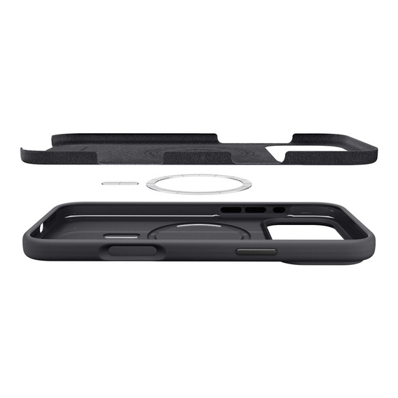 Carcasă Spigen pentru iPhone 17 Pro, Silicone Fit MagSafe, negru