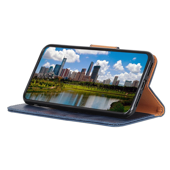 Cu clapetă pentru Samsung Galaxy S25 Edge, Crazy Horse Wallet, albastru