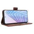 Cu clapetă pentru Xiaomi Redmi Note 14 4G, Card Slot, maro