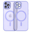 Husă pentru iPhone 16 Pro, pentru MagSafe, ERBORD Matt Case, violet + sticlă pentru ecran