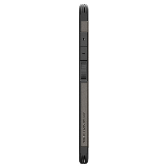 Carcasa Spigen pentru Samsung Galaxy S25 Ultra, Tough Armor Mag MagSafe, gri + 9H Tempered Glass