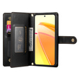 Cu clapetă pentru Oppo Reno 13 Pro 5G, Wallet Zipper Pocket, negru