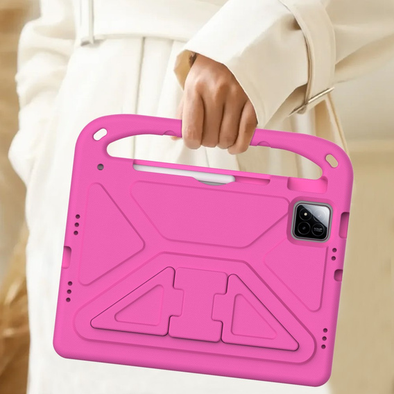 Husă pentru copii pentru Xiaomi Pad 7 / 7 Pro, cu mâner, roz