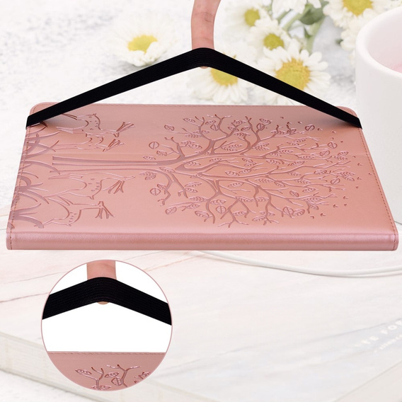 Carcasă cu clapetă pentru Huawei MatePad SE 10.4, tree, roz rose gold