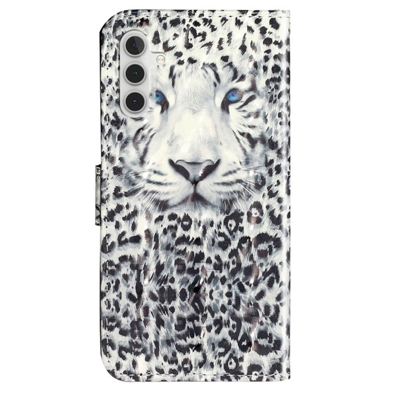Cu clapetă pentru Samsung Galaxy A35 5G, Wallet, Leopard