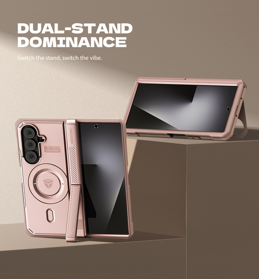 Husă magnetică blindată Dexnor cu două suporturi pentru Samsung Galaxy Z Fold7